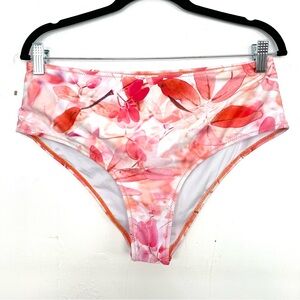 Beachsissi Pink Floral Swim Bikini Bottoms XL